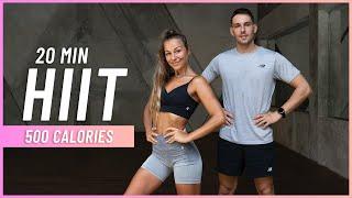 BURN 500 CALORIES with this 20 Minute Cardio HIIT Workout (No Equipment, No Repeats)