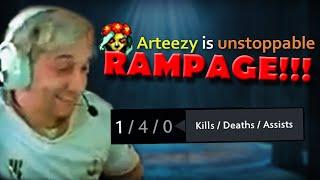 Arteezy Feeds In Lane, Then Gets First Rampage Of TI12