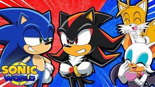 SONIC ANNOYS SHADOW ! | Sonic Shadow and Rouge Play Sonic World (FT Tails)