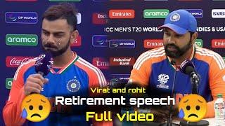 Virat Kohli and Rohit sharma retirement announce from T20 format |India vs South Africa t20 final