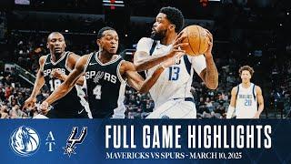 Dallas Mavericks Highlights vs. San Antonio Spurs | March 10, 2025