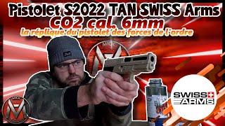 Pistolet SP2022 Tan Swiss Arms 6mm airsoft ! plus précis qu'un bbs !