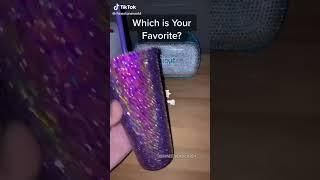 Which rhinestone and glitter creation is your fave? #shorts #bling #drip #rhinestones #tumbler