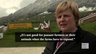 Via Campesina Austria - peasant women Direct Action in Alpbach: with choir, cows and creativity