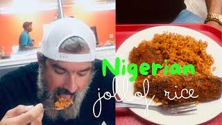 My Sweetman tries Nigerian Jollof Rice for the first time|| I surprised him with Level8 Luggage