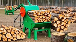 Fastest Automatic Firewood Processing Machines Modern Wood Cutter and Splitter Machines