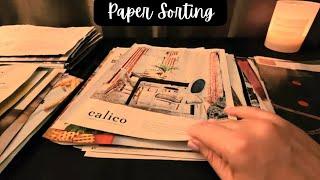 ASMR Paper Sorting though Crinkly Papers - Sleep, Study & Relaxation - No Talking