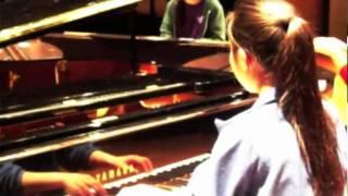 Beautiful Blue Danube on 5-piano ensemble