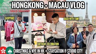 HONG KONG + MACAU TRAVEL VLOG | CHRISTMAS & NEW YEAR GANAPS IN HK + STAYCATION AT STUDIO CITY MACAU