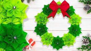  DIY CHRISTMAS WREATH from PAPER  CHRISTMAS CRAFT 2021