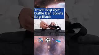 Sports Bag-Black Seyfocnia Gym Bag, Weekender Bag for Men Women Travel Duffel Bag with Wet Pocket