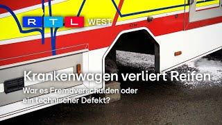 Rettungswagen verliert Räder: Fremdverschulden oder technischer Defekt? | RTL WEST, 19.11.2024