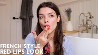 EVERYDAY RED LIPS LOOK by french girl / Model secrets