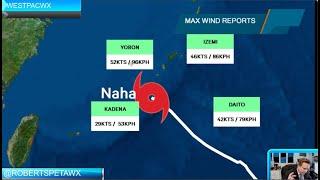 Pulasan passes right over Okinawa and heads towards Shanghai, westpacwx update