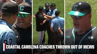 Coastal Carolina coaches EJECTED in first inning of MCWS Game 2  | ESPN College Baseball