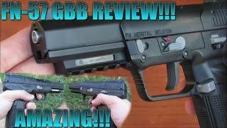 FN-57 C02 Gas Blowback Airsoft Pistol REVIEW! BEST AIRSOFT PISTOL?!