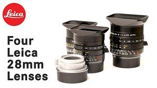 Four Leica 28mm Lenses