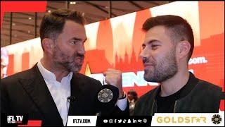 ‘YOU F*** S*** YOURSELF’-EDDIE HEARN & BEN SHALOM IN HEATED ARGUMENT OVER CHRIS EUBANK VS CONOR BENN