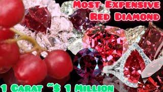 RED DIAMOND the rarest color & most expensive in the world.(Berlian langka merah termahal di dunia)