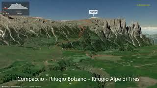 Compaccio - Rifugio Bolzano - Rifugio Alpe di Tires ∆ hiking trails ∆ 3d-trail.com/italy/