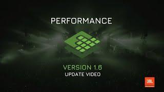 JBL Performance | Ver 1.6 Update Overview | SRX900 Audio System Software