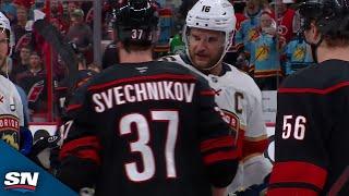 Panthers And Hurricanes Exchange Handshakes After Five-Game Series