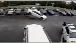 Car jumps cars at Ford dealership in Crystal River, Florida