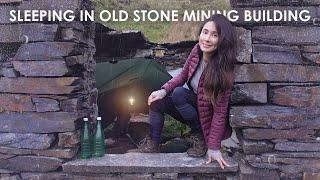 Rainy Night in Old Mining Building.. a weird lil shelter, but it worked :)