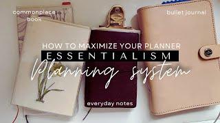 Best 2024 planning system: ESSENTIALISM | PLAN MORE, DO MORE ft. Midori, passport TN, Filofax BuJo