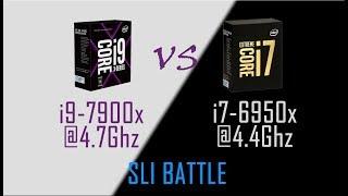 i9-7900x vs i7-6950x | OC vs OC | SLI Titan X Pascal | 10 GAMES