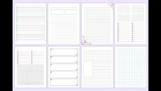 Printable Notebook Paper KDP Interior | Designs Bundle | Canva Templates | Editable Canva