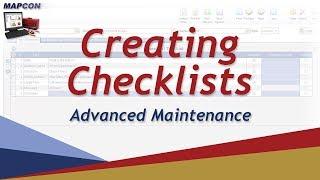 Creating Checklists  -MAPCON CMMS