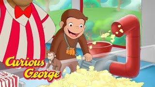 George Runs a Popcorn Cart!  Curious George  Kids Cartoon  Kids Movies