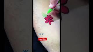 very beautiful and easy flower tattoo#shorts #youtubeshorts #viral #trending #art #love #tattoo