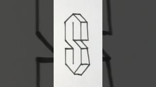 How to draw 3D S#shorts #drawing