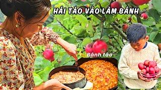 Lần đầu Huyền thử ra vườn hái táo vào làm Bánh/ Cuộc sống gia đình nhỏ Na Uy