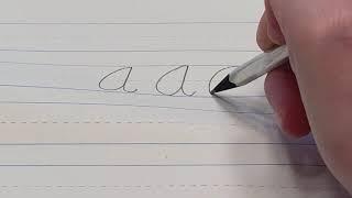 Capital "A" in cursive