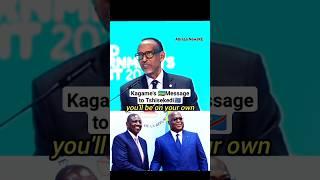 "Build Your Military And Stop Depending On Others" Paul Kagame Tells DRC's Felix Tshisekedi