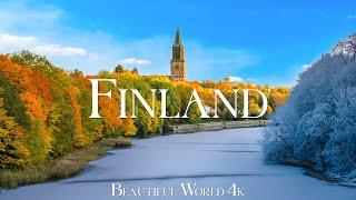 Finland 4K Winter & Autumn Film - Calming Piano Music - Travel Nature