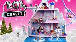 LOL OMG Doll Family Moving Routine in Winter Disco Holiday  House