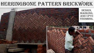 Herringbone Pattern Brickwork || AKRUTI HABITATS