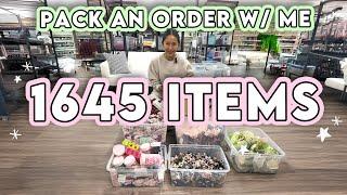 PACK A 1645 ITEM ORDER WITH ME  biggest order ever! SMALL BUSINESS | SILKY GEM CRYSTAL CANDY