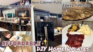 AFFORDABLE & SIMPLE HOME UPDATES ON A BUDGET!! #diyhomeprojects #kitchenmakeover