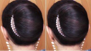 Best & Easy  Simple Juda Bun Hairstyle Girl For Long Hair | Simple Quick Updo Hairstyle For Women