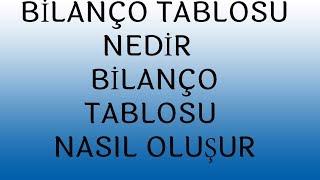 Bilanço Tablosu nedir, Bilanço Tablosu nasıl oluşur