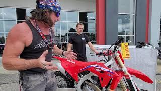 BRAND NEW 2022 HONDA CRF450R START UP AND WHEELIES; SOON TO BE A HONDA CR500AF