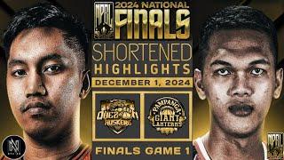 MPBL SHORTENED HIGHLIGHTS | FINALS GAME 1 | QUEZON VS PAMPANGA | DECEMBER 1, 2024