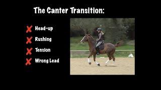 The Canter Transition: How to Fix a Horse that Rushes, Puts their Head up and Gets Tense!