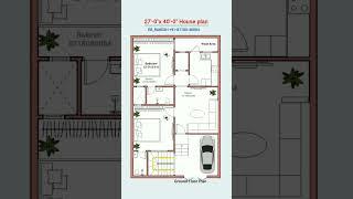 27x40 Redesign 2bhk House plan design #shorts #viral #floorplan #homeplan #homedesign #houseplan