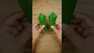 Leaf Craft IdeasBanana Leaves Craft #crafts #reels #reelsviral #shorts
